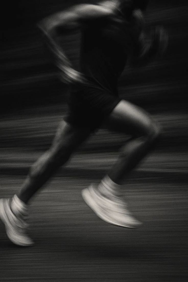 Runner in motion